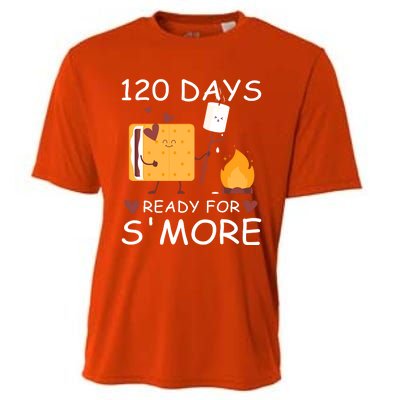 120 Days Ready For S'more 120th Day Of School Campfire Lover Gift Cooling Performance Crew T-Shirt