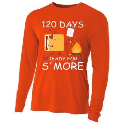 120 Days Ready For S'more 120th Day Of School Campfire Lover Gift Cooling Performance Long Sleeve Crew