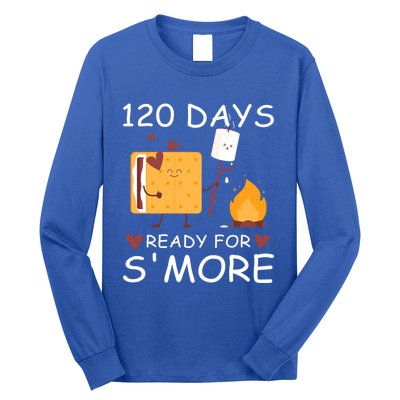 120 Days Ready For S'more 120th Day Of School Campfire Lover Gift Long Sleeve Shirt