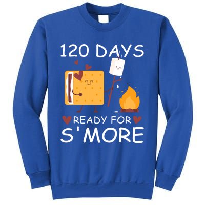 120 Days Ready For S'more 120th Day Of School Campfire Lover Gift Tall Sweatshirt