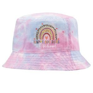 100 Days Rainbow Leopard Boho 100th Day Of School Teacher Tie-Dyed Bucket Hat