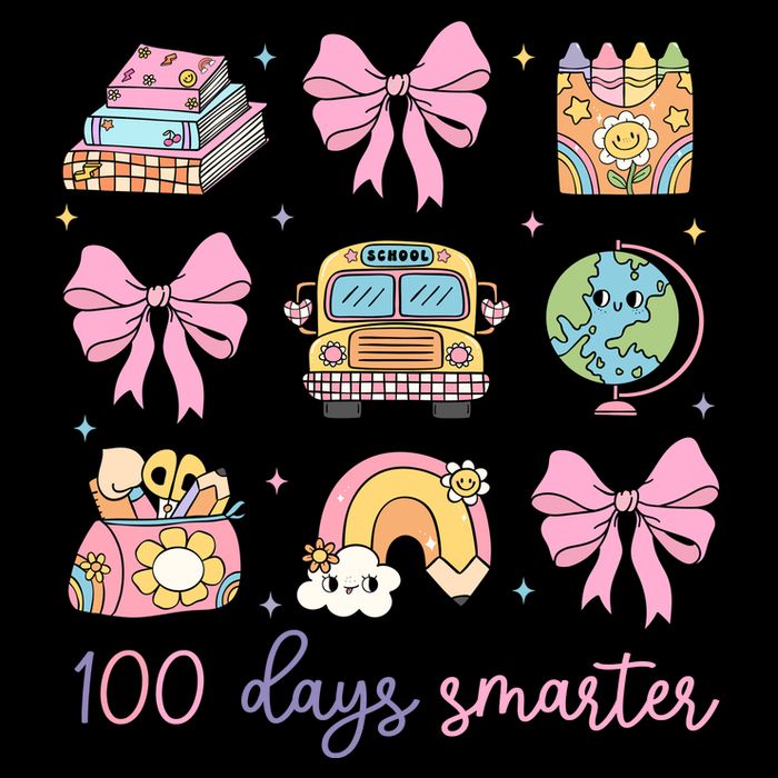 100 Days Smarter Teacher Girls Kids Cute 100th Day Of School Long Sleeve Shirt