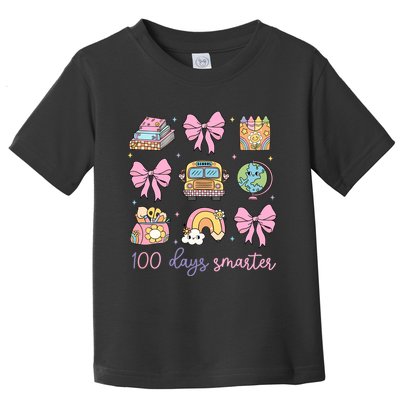 100 Days Smarter Teacher Girls Kids Cute 100th Day Of School Toddler T-Shirt
