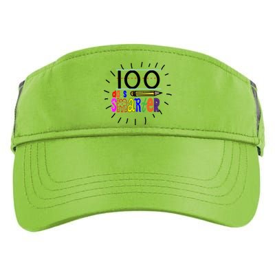 100 Days Smarter Cute 100th Day Of School Adult Drive Performance Visor