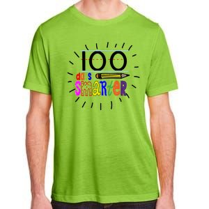 100 Days Smarter Cute 100th Day Of School Adult ChromaSoft Performance T-Shirt