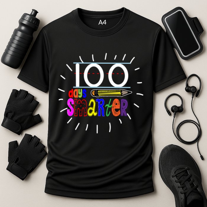 100 Days Smarter Cute 100th Day Of School Cooling Performance Crew T-Shirt
