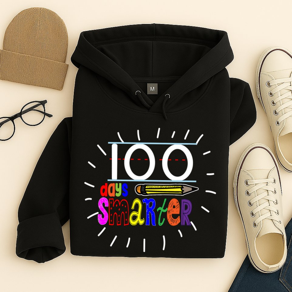 100 Days Smarter Cute 100th Day Of School Hoodie