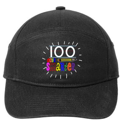 100 Days Smarter Cute 100th Day Of School 7-Panel Snapback Hat