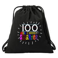 100 Days Smarter Cute 100th Day Of School Drawstring Bag
