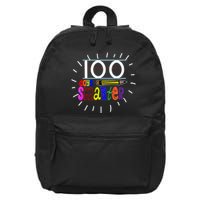 100 Days Smarter Cute 100th Day Of School 16 in Basic Backpack
