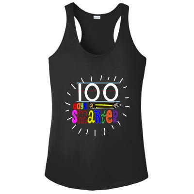 100 Days Smarter Cute 100th Day Of School Ladies PosiCharge Competitor Racerback Tank