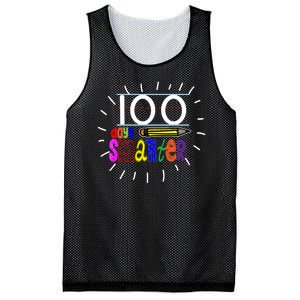 100 Days Smarter Cute 100th Day Of School Mesh Reversible Basketball Jersey Tank