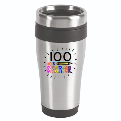 100 Days Smarter Cute 100th Day Of School 16oz Travel Tumbler