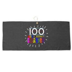 100 Days Smarter Cute 100th Day Of School Large Microfiber Waffle Golf Towel