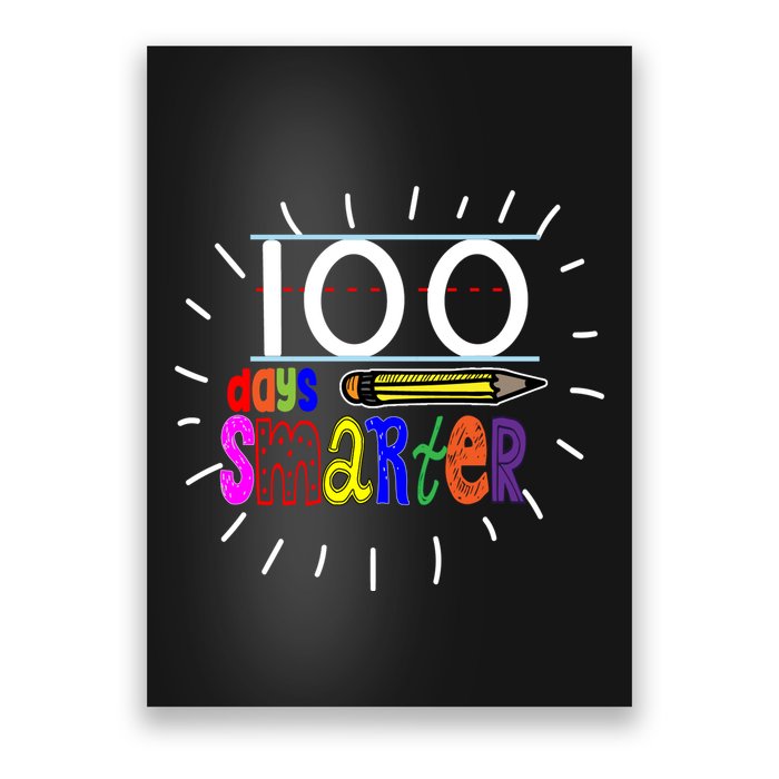100 Days Smarter Cute 100th Day Of School Poster