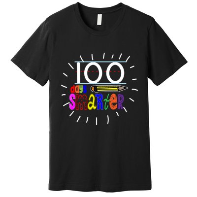 100 Days Smarter Cute 100th Day Of School Premium T-Shirt