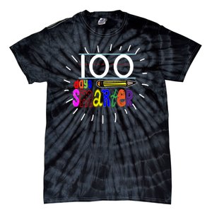 100 Days Smarter Cute 100th Day Of School Tie-Dye T-Shirt