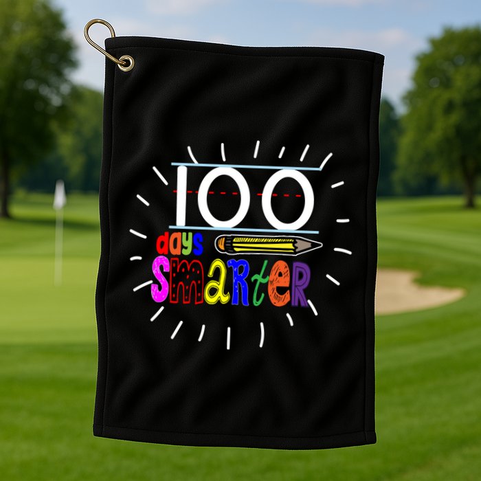 100 Days Smarter Cute 100th Day Of School Golf Towel