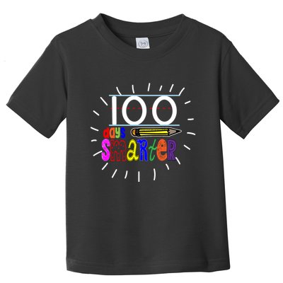 100 Days Smarter Cute 100th Day Of School Toddler T-Shirt