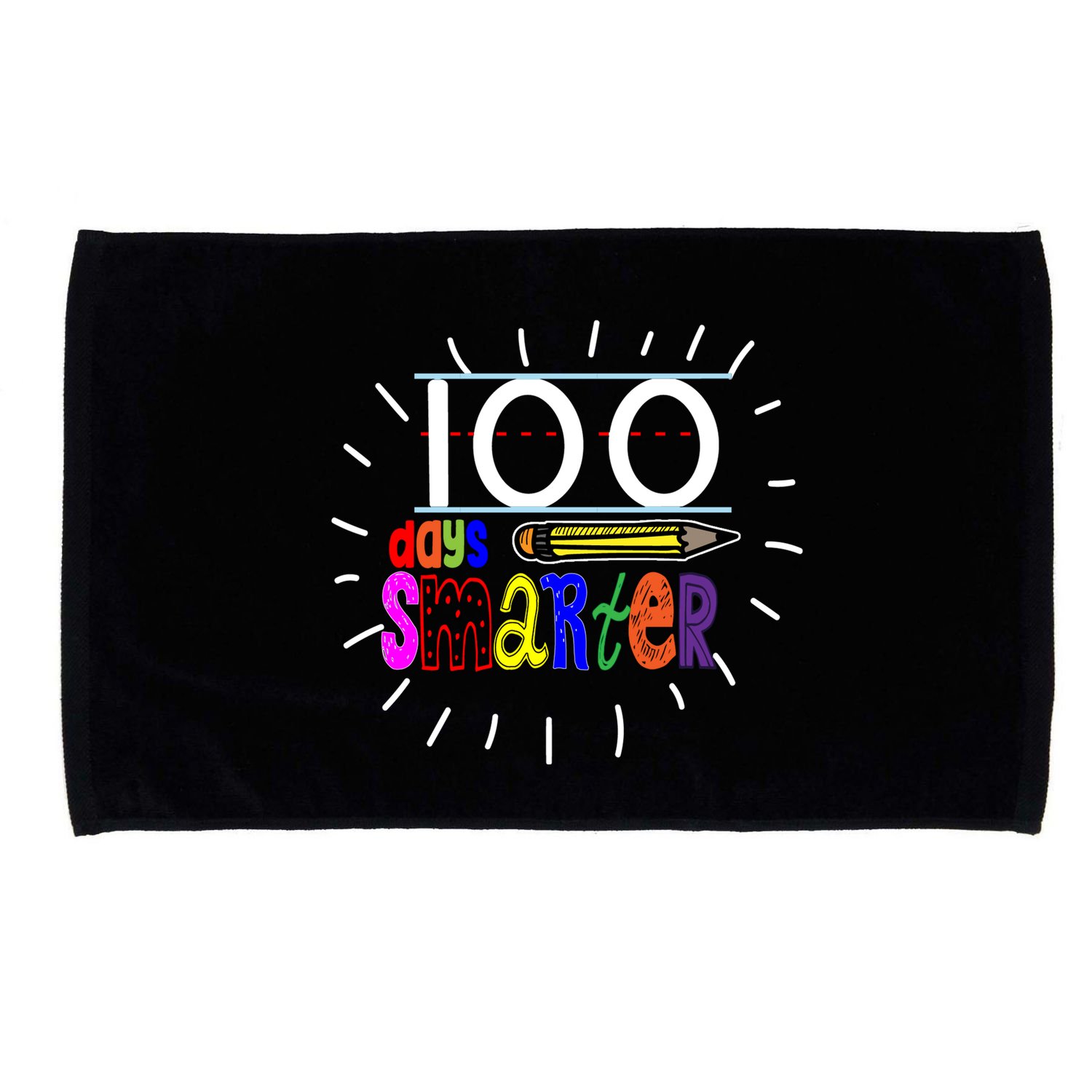 100 Days Smarter Cute 100th Day Of School Microfiber Hand Towel