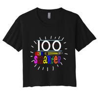 100 Days Smarter Cute 100th Day Of School Women's Crop Top Tee