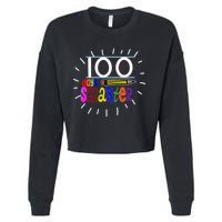 100 Days Smarter Cute 100th Day Of School Cropped Pullover Crew