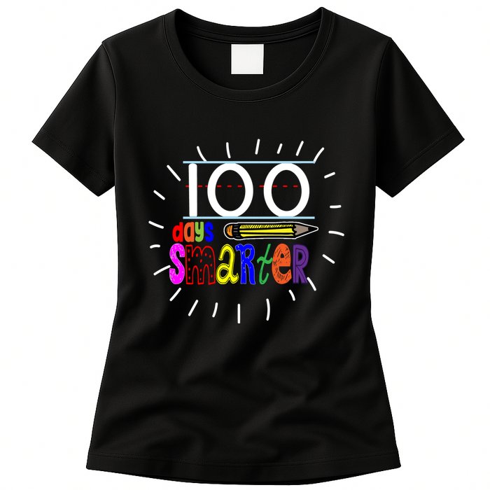 100 Days Smarter Cute 100th Day Of School Womens T-Shirt