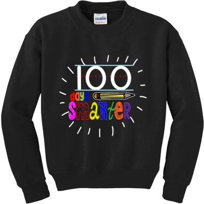 100 Days Smarter Cute 100th Day Of School Kids Sweatshirt