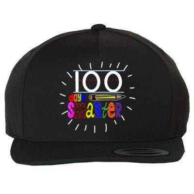 100 Days Smarter Cute 100th Day Of School Wool Snapback Cap