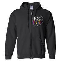 100 Days Smarter Cute 100th Day Of School Full Zip Hoodie