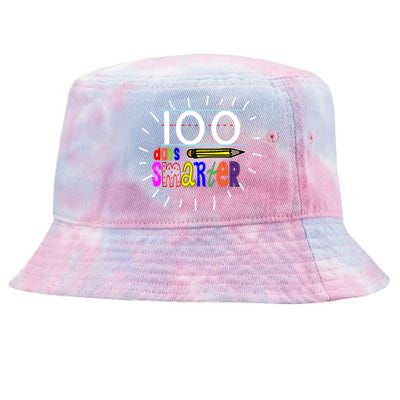 100 Days Smarter Cute 100th Day Of School Tie-Dyed Bucket Hat