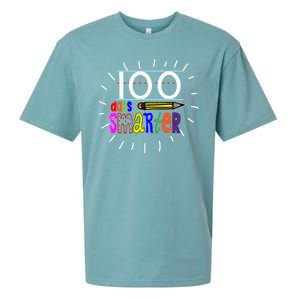 100 Days Smarter Cute 100th Day Of School Sueded Cloud Jersey T-Shirt