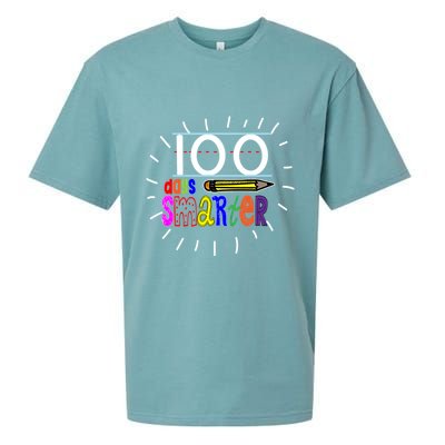 100 Days Smarter Cute 100th Day Of School Sueded Cloud Jersey T-Shirt