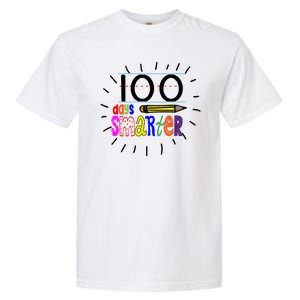 100 Days Smarter Cute 100th Day Of School Garment-Dyed Heavyweight T-Shirt