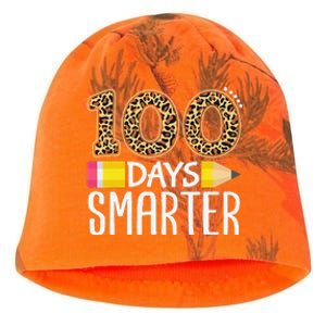 100 Days Smarter Teacher Or Student 100th Day Of School Kati - Camo Knit Beanie