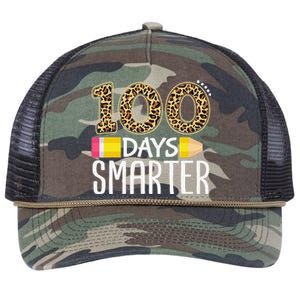 100 Days Smarter Teacher Or Student 100th Day Of School Retro Rope Trucker Hat Cap