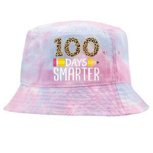 100 Days Smarter Teacher Or Student 100th Day Of School Tie-Dyed Bucket Hat