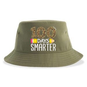 100 Days Smarter Teacher Or Student 100th Day Of School Sustainable Bucket Hat