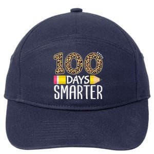 100 Days Smarter Teacher Or Student 100th Day Of School 7-Panel Snapback Hat