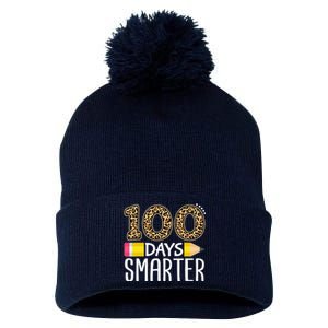 100 Days Smarter Teacher Or Student 100th Day Of School Pom Pom 12in Knit Beanie