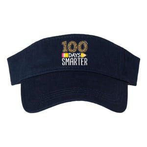 100 Days Smarter Teacher Or Student 100th Day Of School Valucap Bio-Washed Visor