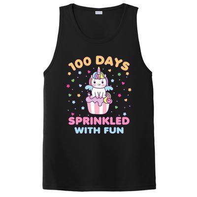 100 Days Sprinkled With Fun Cute Unicorn 100th Day Of School Gift PosiCharge Competitor Tank