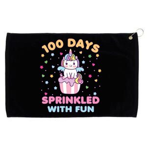 100 Days Sprinkled With Fun Cute Unicorn 100th Day Of School Gift Grommeted Golf Towel