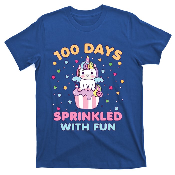 100 Days Sprinkled With Fun Cute Unicorn 100th Day Of School Gift T-Shirt