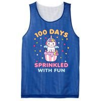 100 Days Sprinkled With Fun Cute Unicorn 100th Day Of School Gift Mesh Reversible Basketball Jersey Tank