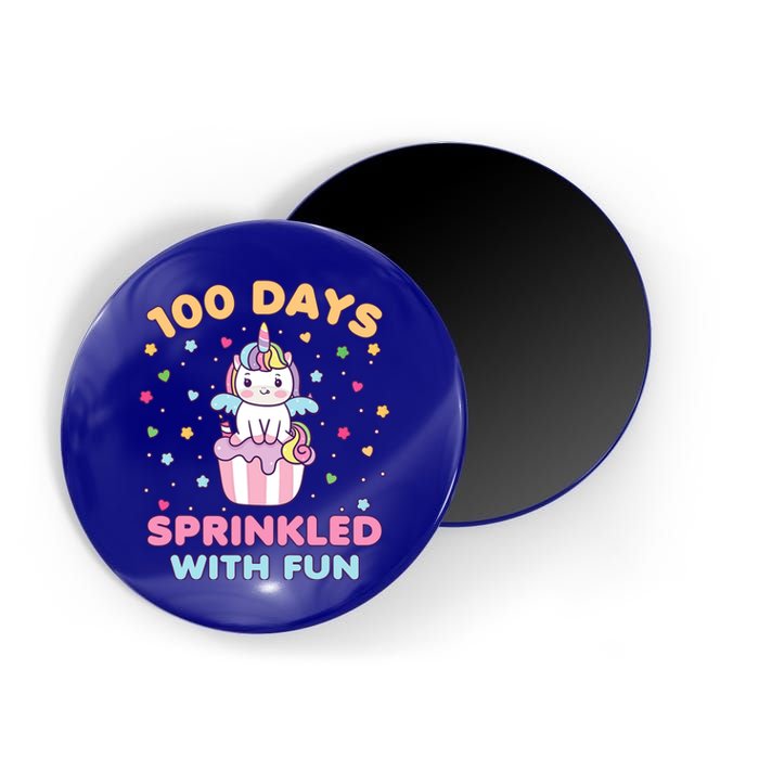 100 Days Sprinkled With Fun Cute Unicorn 100th Day Of School Gift Magnet