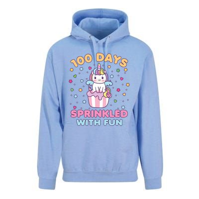 100 Days Sprinkled With Fun Cute Unicorn 100th Day Of School Gift Unisex Surf Hoodie