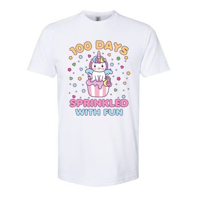 100 Days Sprinkled With Fun Cute Unicorn 100th Day Of School Gift Softstyle CVC T-Shirt