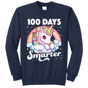 100 Days Smarter Unicorn Teacher 100th Day Of School Sweatshirt