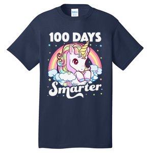 100 Days Smarter Unicorn Teacher 100th Day Of School Tall T-Shirt